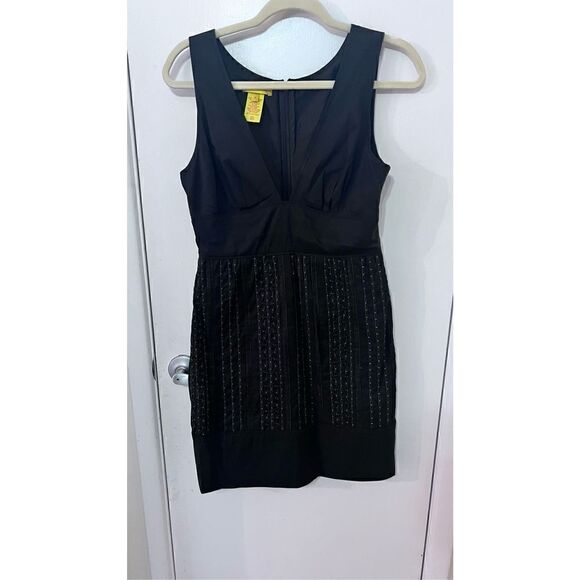 CATHERINE MALANDRINO WOMENS BLACK SLEEVELESS A LINE DRESS WOMENS SIZE 6 - Picture 2 of 12